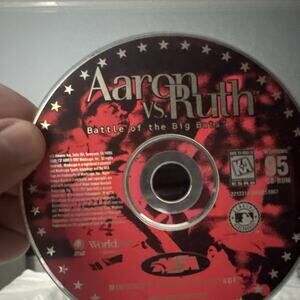 New AARON vs RUTH Battle Big Bats PC CD-ROM WIN95 Vtg 1997 Computer Game